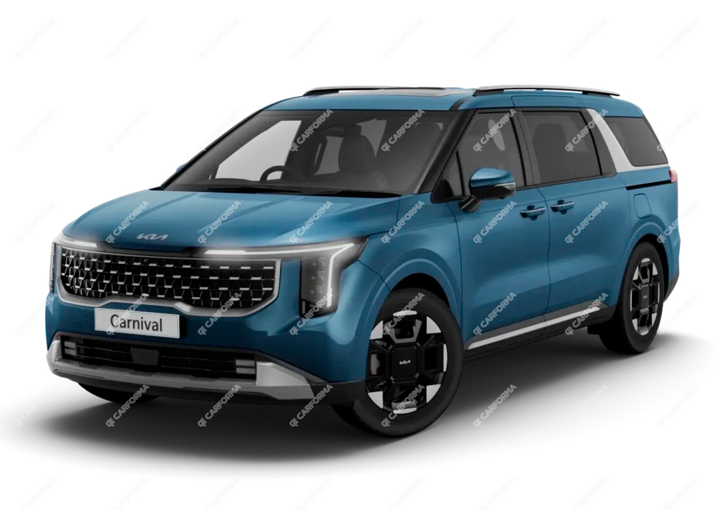 Ворсовые коврики на KIA Carnival IV 7 мест без оттоманок 2020 - 2025