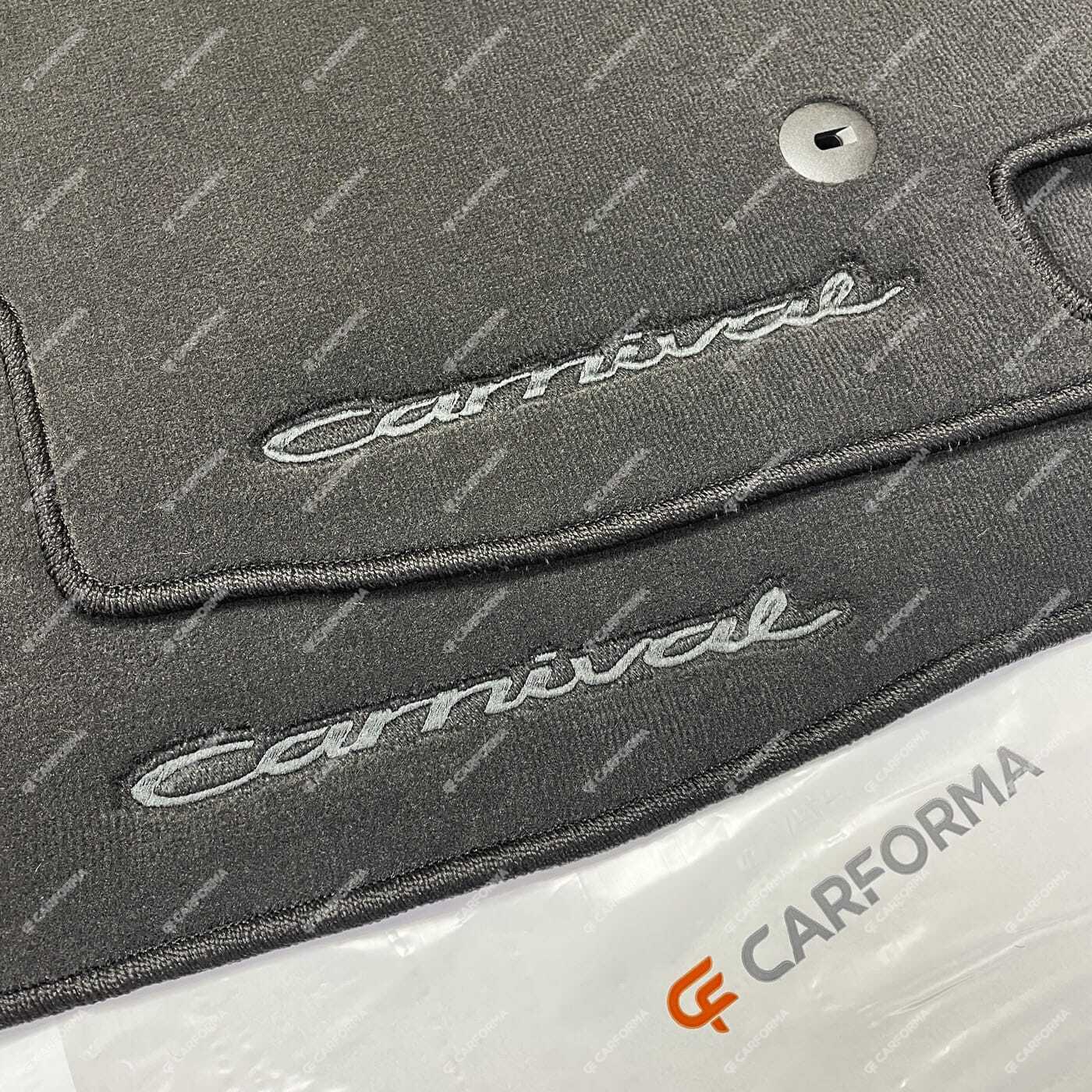 Ворсовые коврики на KIA Carnival IV 7 мест с оттоманками 2020&nbsp;-&nbsp;2025 в Набережных Челнах