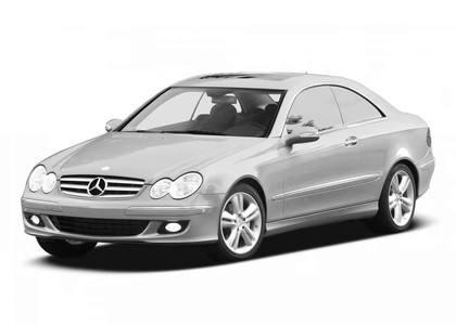 Ворсовые коврики на Mercedes CLK (C209) 2002 - 2009 в Набережных Челнах